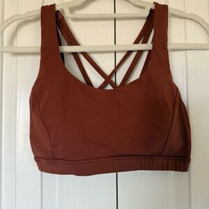 lululemon athletica Rust Sports Bra with Strappy Back size 8